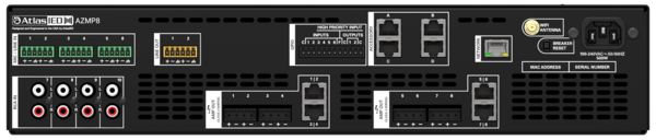 ATMOSPHERE 8-ZONE DSP SIGNAL PROCESSOR WITH BUILT IN 1200W TOTAL POWERSHARE AMPLIFIER / 2RU